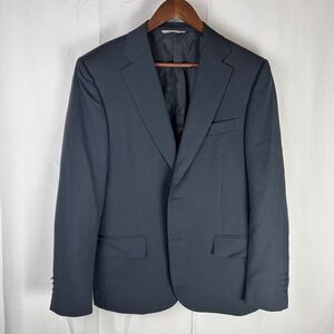 Canali Jacket Mens 32R Black Wool Blazer Made in Italy 48 Sport Coat *Flaw